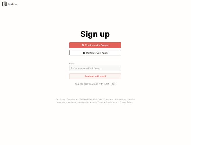 notion signup