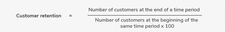Customer Retention rate fourmula