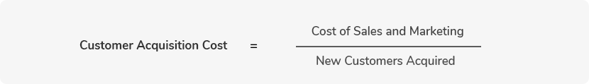 customer acquisition costs formula