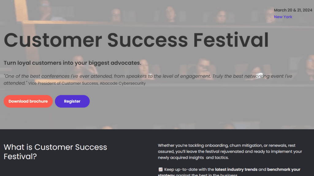Customer success event